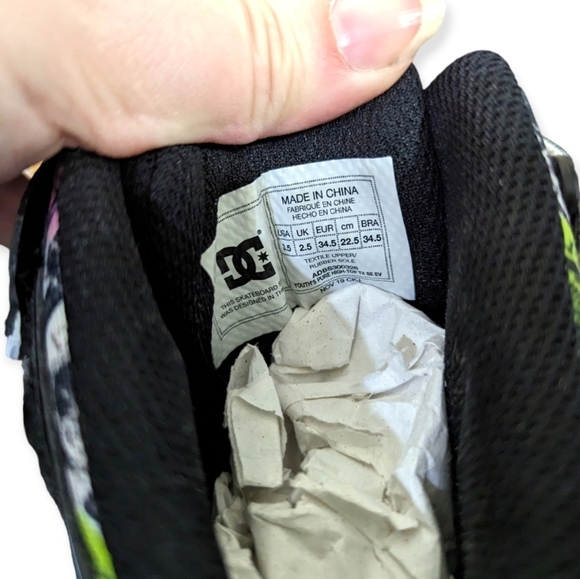 New DC Kids Trainers Boys High Tops DC Sneakers Grafitti Multicolor DC High Tops - Picture 7 of 12